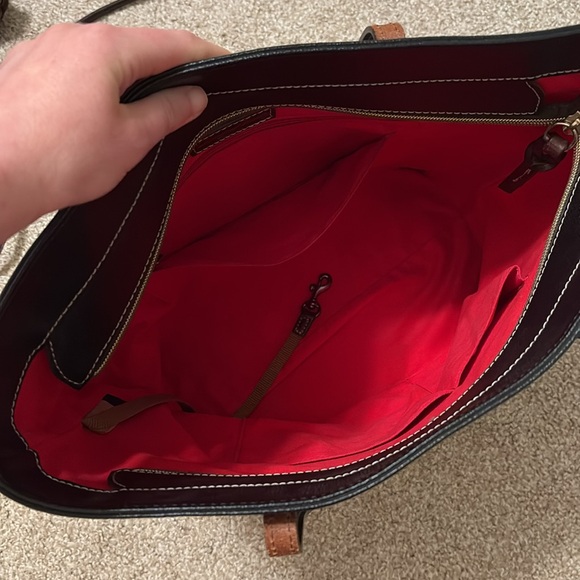 Dooney & Bourke Black and Brown Tote Bag - Picture 8 of 9